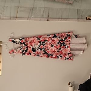 Calvin Klein floral high-low dress